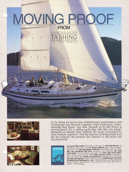 Taswell 43 Yachting Magazine Reprint Brochure