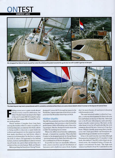 Contest 44CS Yachting World Magazine Reprint Brochure