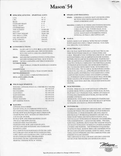 Mason 54 Brochure