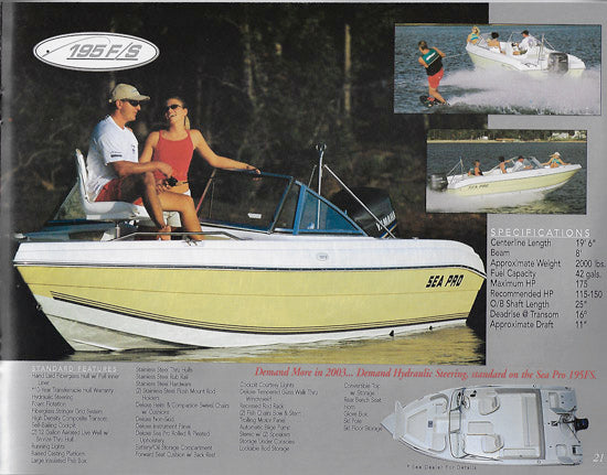 Sea Pro 2003 Brochure