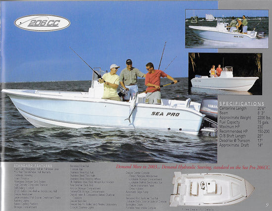 Sea Pro 2003 Brochure – SailInfo I boatbrochure.com