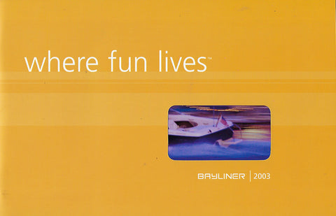 Bayliner 2003 Brochure