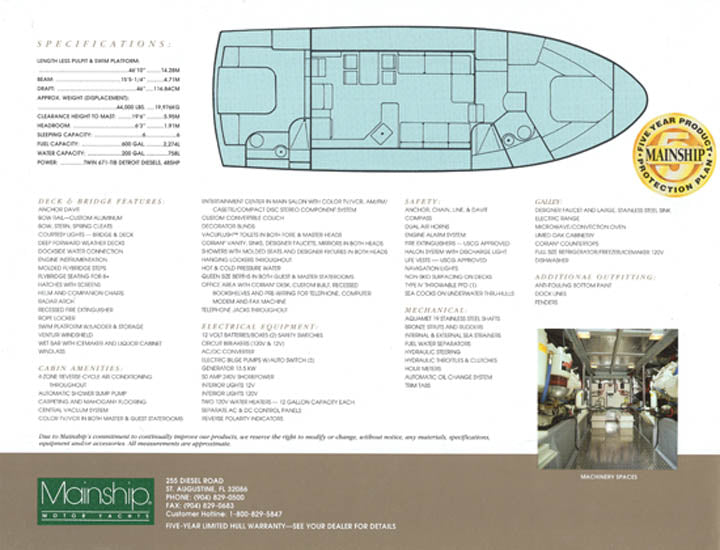 Mainship 47 Motor Yacht Brochure