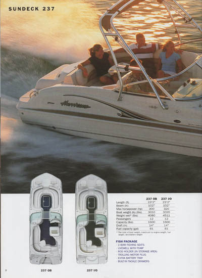 Hurricane 2003 Deck Boat Brochure