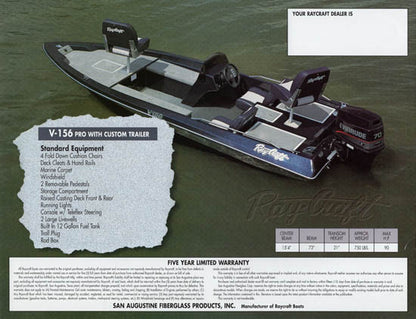 Ray-Craft 1992 Bass Boat Brochure