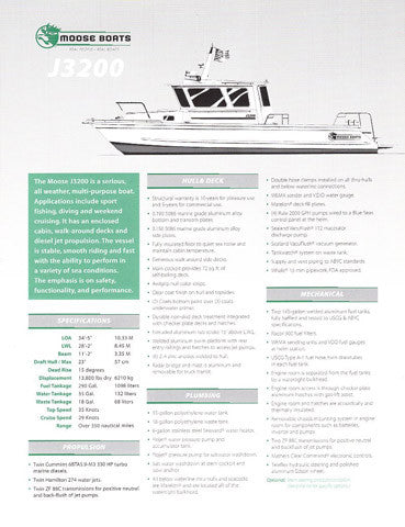 Ironwind 2003 Moose Boat Brochure Package