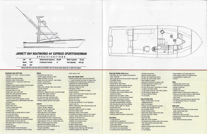 Jarrett Bay 44 Express Brochure