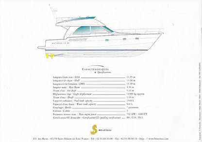 Beneteau Antares 13.80 Specification Brochure