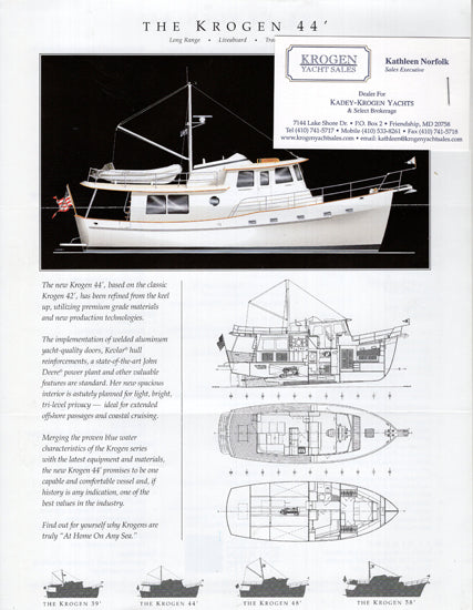 Krogen 44 Trawler Brochure