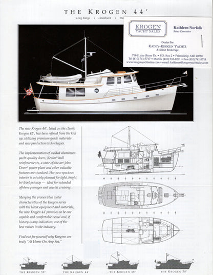 Krogen 44 Trawler Brochure
