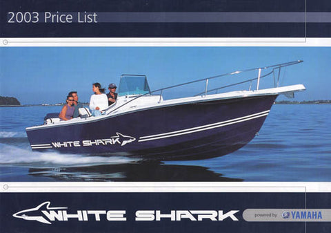White Shark 2003 Price List Brochure