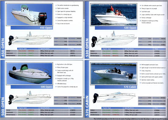 Azura 2003 Price List Brochure