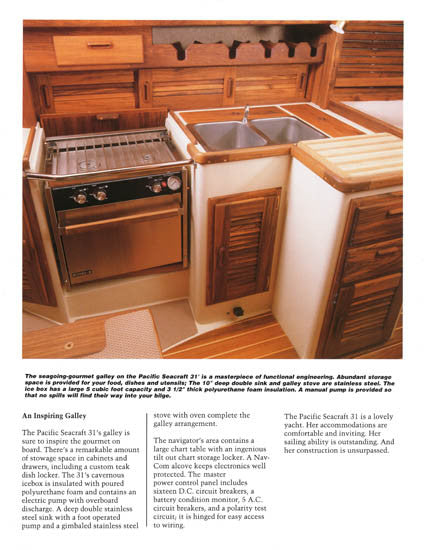 Pacific Seacraft 31 Brochure