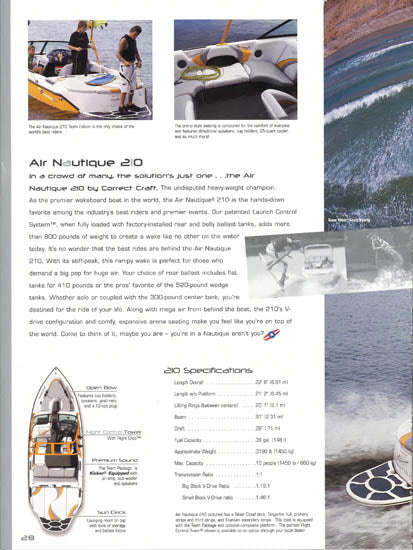 Correct Craft 2003 Nautiques Brochure