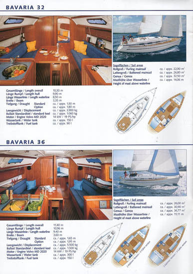 Bavaria 2003 / 2004 Sail Brochure