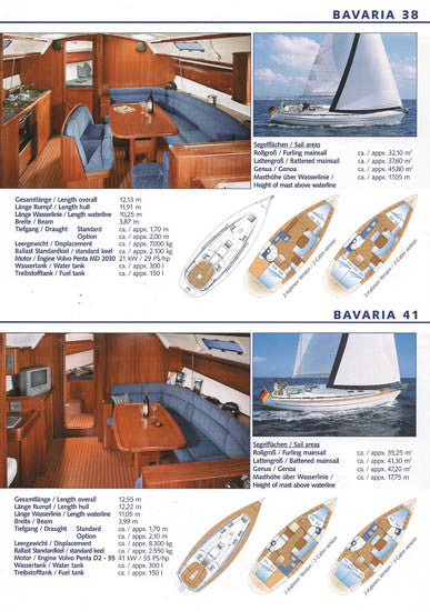 Bavaria 2003 / 2004 Sail Brochure