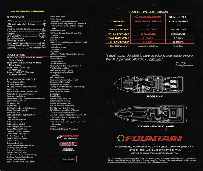 Fountain 48 Express Cruiser Brochure