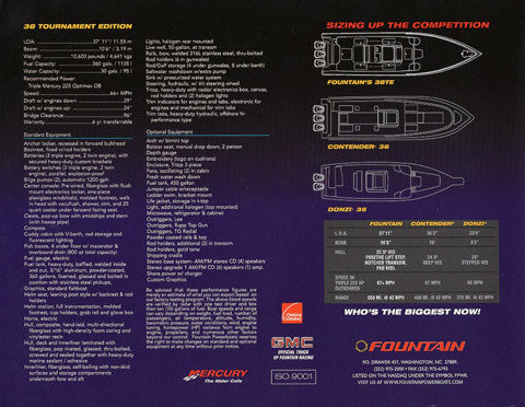 Fountain 38 Tournament Edition Brochure