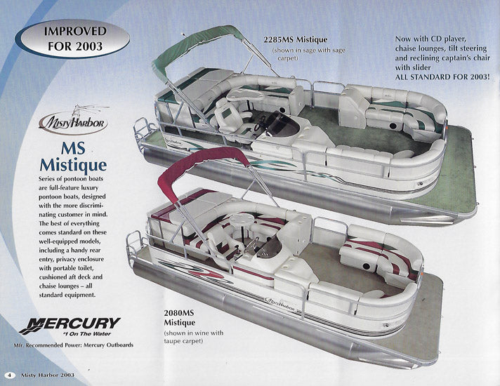 Misty Harbor 2003 Pontoon Brochure