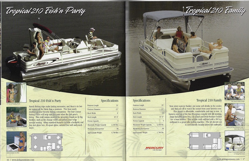 Waco 2003 Aloha Pontoon Brochure – SailInfo I boatbrochure.com