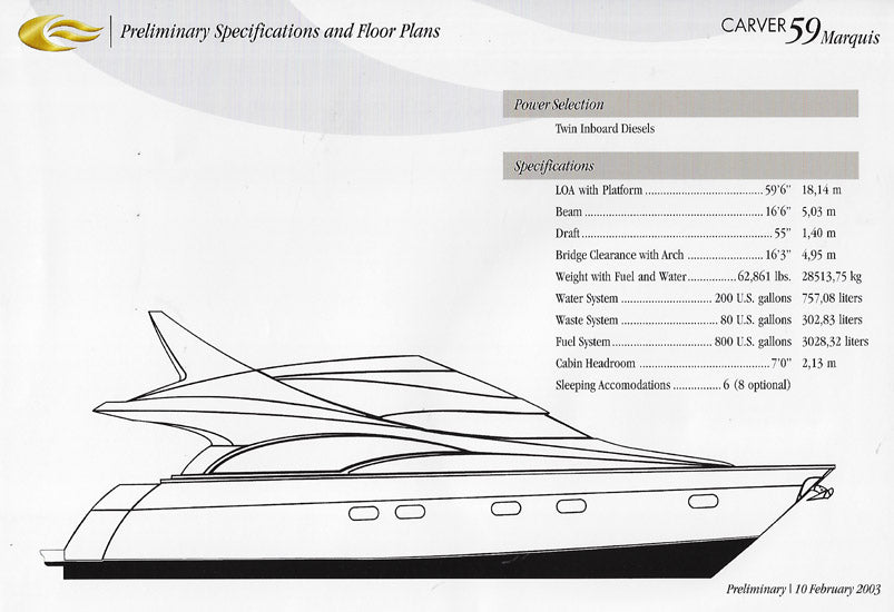 Carver Marquis 59 Design Folder Brief Brochure