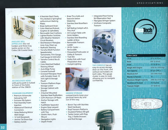 Cobia 2003 Brochure