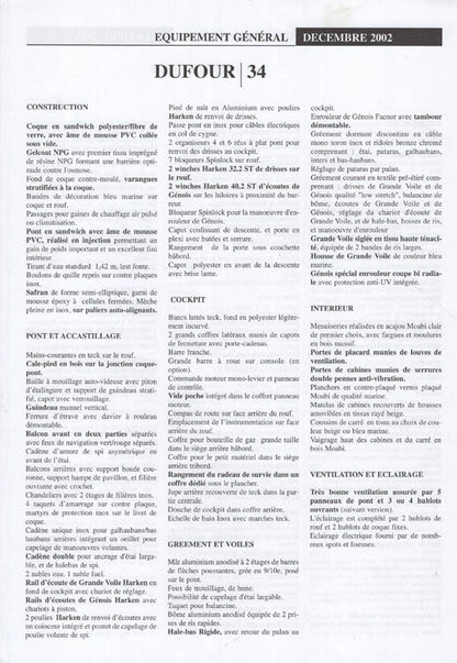 Dufour 34 Brochure