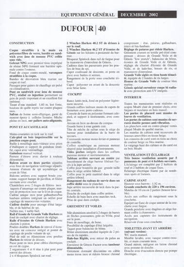 Dufour 40 Brochure