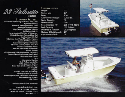 Palmetto 23 Custom Brochure