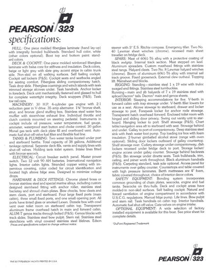 Pearson 323 Brochure