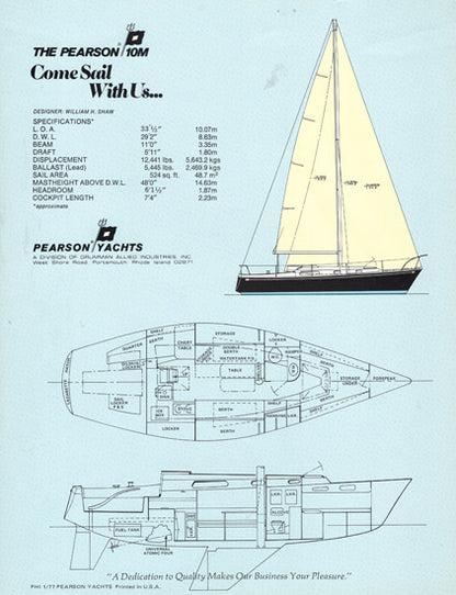 Pearson 10M [33'] Brochure