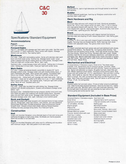 C&C 30 Brochure