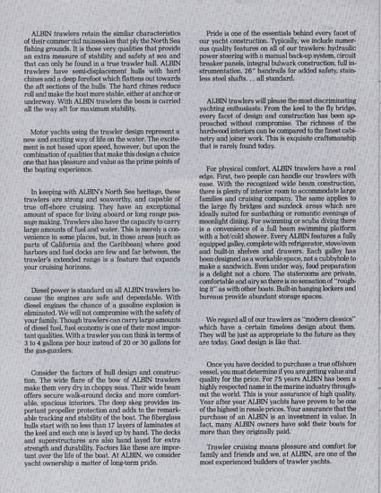 Albin 1980s Trawler Brochure
