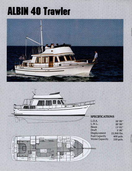 Albin 1980s Trawler Brochure