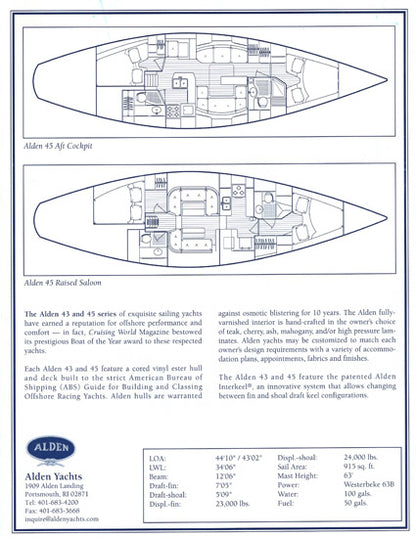 Alden 43 / 43 Brochure