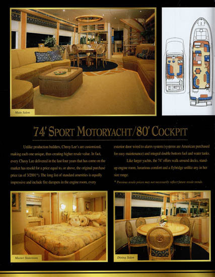 Cheoy Lee 74-92 Sport Motoryacht Brochure