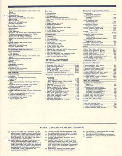 Hatteras 70 Cockpit Motor Yacht Specification Brochure