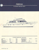 Hatteras 70 Cockpit Motor Yacht Specification Brochure