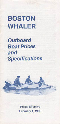 Boston Whaler 1982 Specification & Price List Brochure