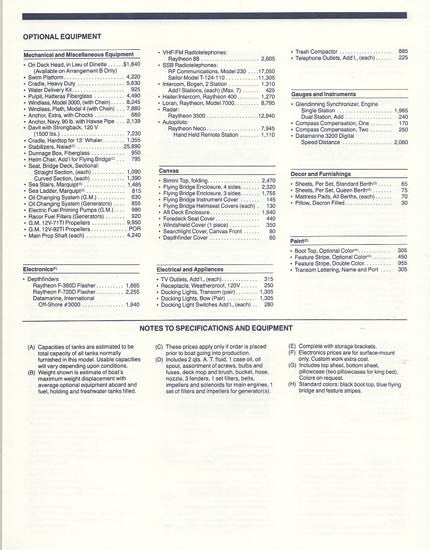 Hatteras 77 Motor Yacht Specification Brochure