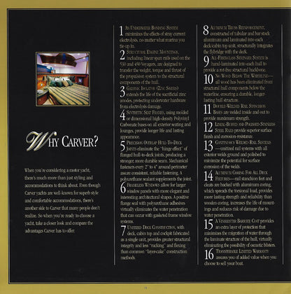 Carver Motor Yacht Construction Brochure