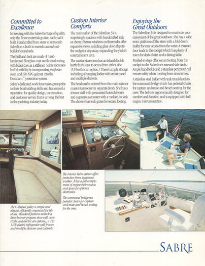 Sabreline 34 Fast Trawler Brochure