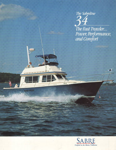 Sabreline 34 Fast Trawler Brochure