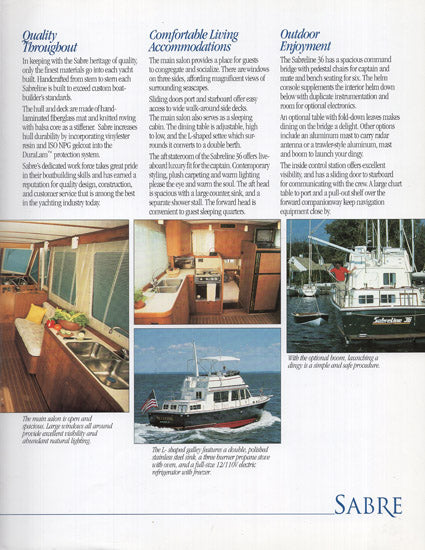 Sabreline 36 Fast Trawler Brochure