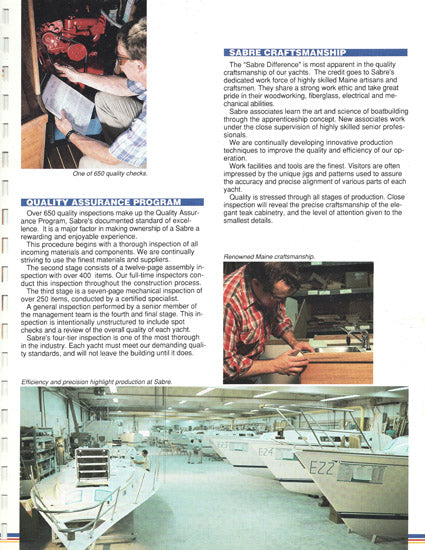 Sabre Quality Brochure