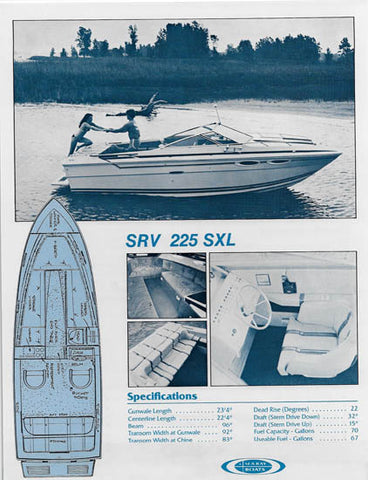 Sea Ray 225 SRV SXL Specification Brochure (1982)