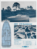 Sea Ray 270 SRV Sundancer Specification Brochure (1982)