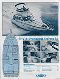 Sea Ray 310 Vanguard Express Sedan Bridge Specification Brochure (1982)