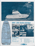 Sea Ray 255 SRV Sedan Bridge Specification Brochure (1982)