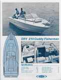 Sea Ray 210 SRV Cuddy Fisherman Specification Brochure (1982)